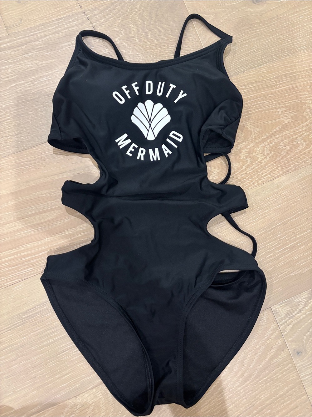 Off Duty Mermaid Black One-Piece Swimsuit